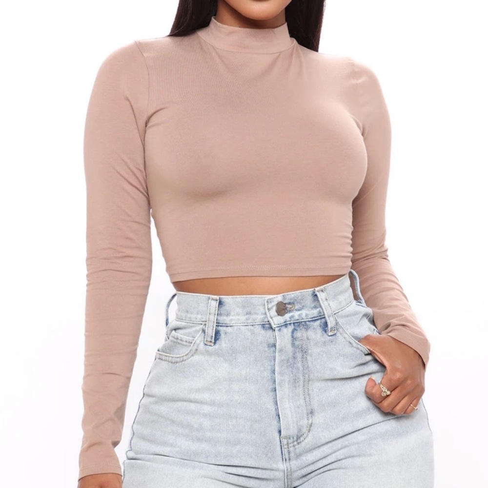 Fashion nova mocha crop top